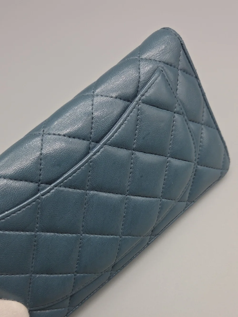 💙CHANEL Authentic Blue Dusk Leather Clutch/Wallet💙